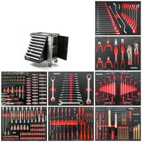 Mephisto XXL Premium Werkzeugwagen mit 8 Schubladen mit Werkzeug