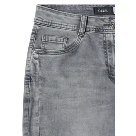 Cecil High Waist Barrel Leg Jeans, im Loose Fit - grau