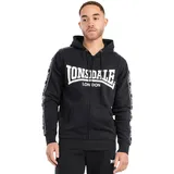 Lonsdale BIGTON Kapuzensweatjacke Herren Schwarz/Weiß XXL