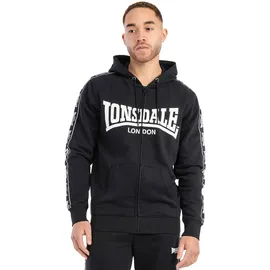 Lonsdale BIGTON Kapuzensweatjacke Herren Schwarz/Weiß XXL