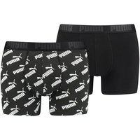 Puma Logo All-Over-Print Boxershorts black L 2er Pack