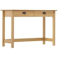 furnicato Beistelltisch Konsolentisch Hill mit 2 Schubladen 110×45×74 cm Kiefernholz (1-St) braun