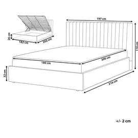 Beliani Vion 180 x 200 cm Grau