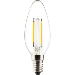 Müller Licht LED-Filament Leuchtmittel Kerzenform 2,5W=23W E14 220lm 2700K (Warm...