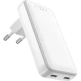 FIXED Ladegerät 45W PD 3.0 2x USB-C, Fixed Slim Gan Charger, Weiß