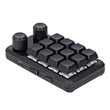 Luqeeg Mechanische Tastatur mit 12 Tasten, 2,4 G Kabellose Schaltertastatur, Programmierung, Makro-Mini-Tastatur mit Knöpfen, Mechanische Tastatur, Gaming-Tastatur, Funktionstastatur