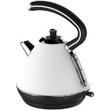 COFI 1453 Wasserkocher Retro Wasserkessel 1,7 Liter Aut. Abschaltung weiß silber