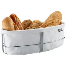 GEFU Brunch Brotkorb oval Baumwolle/Edelstahl Weiß