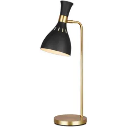 Tischlampe Schreibtischlampe Beistelllampe Nachttischlampe Messing Schwarz