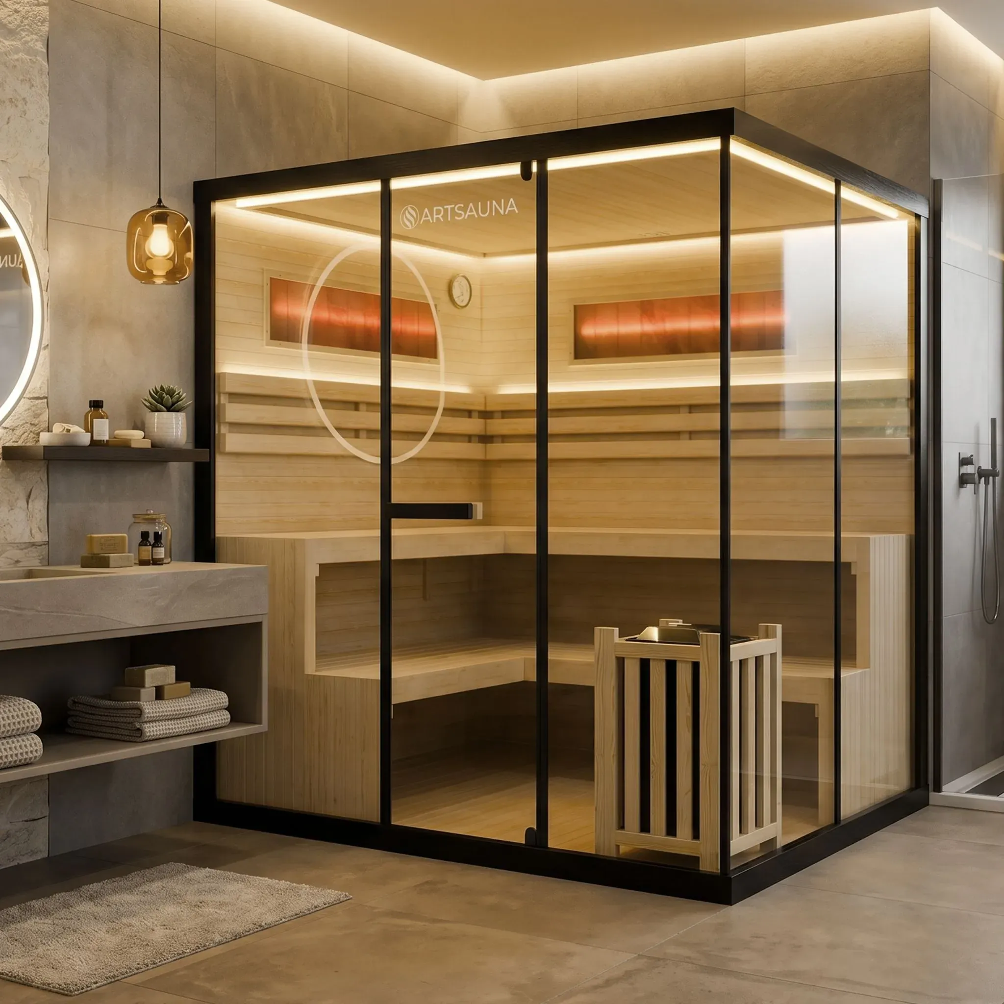 Indoor Sauna Vantaa 200 - Salzstein