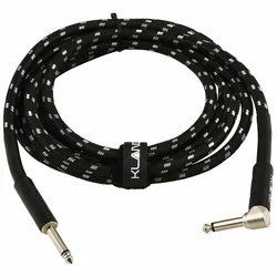 Klang Instrumentenkabel TWEED Black 6,3mm Klinke, gewinkelt mono - 6,3mm Klinke,... - Instrumentenkabel