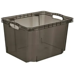 Keeeper  - Aufbewahrungsbox 35x27x21 cm, durchscheinend grau
