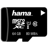 Hama microSDXC 64GB Class 10 80MB/s UHS-I + SD-Adapter/Mobile