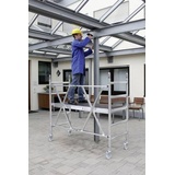 Günzburger MUNK Günzburger Steigtechnik 115301 Aluminium Gerüst klappbar, fahrbar Arbeitshöhe (max.): 3 m Si