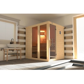 weka Sauna Kemi Panorama 1 inkl. Saunaofen 7,5 kW BioS und Farbvisionen
