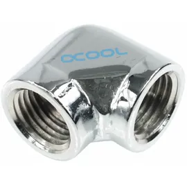 Alphacool 17041 HF L-Verbinder G1/4 IG auf G1/4 IG - Chrome Wasserkühlung Anschlüsse