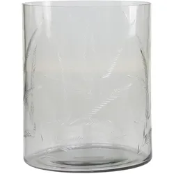 Chic Antique Gläsernes Hurricane mit Schliff, H28/Ø22 cm, klar