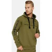 Lonsdale Rushen Kapuzenpullover - Olive / Black - S