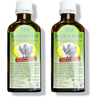 110 Kräuteröl - Stark und vitalisierend für Körper und Geist - 100% natürliche Kräuterformel für Massage, Körperpflege und Duftvermittlung.