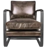 LC Home Sessel Kansas Leder schwarz 2er Set