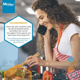 McFilter | 1x Aktivkohlefilter passend f. AEG/Electrolux 9029800522, 9029793727, E3CFE28, EHFC28, Elica Typ28, Filter f. Dunstabzugshaube