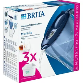 Brita Marella blau + 3 Kartuschen