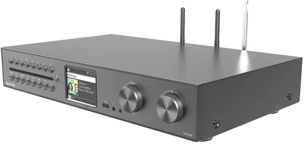 Telestar 5700550 Radio Internet Digital Schwarz, Metallisch