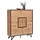 Highboard 116 x 131 x 40 cm Schwarz / Eiche