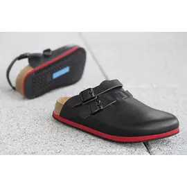 Birkenstock Kay Superlauf, WB, Naturleder, schwarz/rot, normal, Größe 41