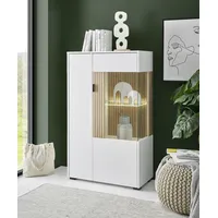 INOSIGN Vitrine »Hudson, Stauraumvitrine, Standvitrine«, in moderner Trendfarbe, Griffe
