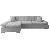 Mirjan24 Ecksofa Malwi Cord 2-Sitzer Grau