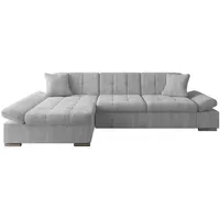 Mirjan24 Ecksofa Malwi Cord 2-Sitzer Grau