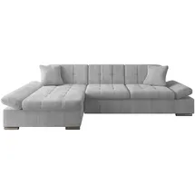 Mirjan24 Ecksofa Malwi Cord 2-Sitzer Grau