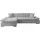 Mirjan24 Ecksofa Malwi Cord 2-Sitzer Grau