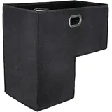 Yulokdwi L-förmiger Treppenkorb Mit Griffen, Stufenkorb Filz, Schwarz, Modern, Functional, Keine Verformung Mehrzweck Aufbewahrungskorb Für Treppen