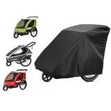 420D Oxford-Gewebe fahrradanhänger,Universell Abdeckung für Fahrradanhänger,Oxford-Gewebe Fahrradanhänger Abdeckung,Geeignet für Fahrradanhänger, Hundeanhänger, Lastenanhänger (140 x 84 x 100 cm)