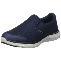 SKECHERS Herren Flex Advantage 4.0 Tuscan Sneaker, Navy Mesh Pu Lime Trim, 45 EU