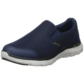 SKECHERS Herren Flex Advantage 4.0 Tuscan Sneaker, Navy Mesh Pu Lime Trim, 45 EU