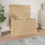 Chaduof Truhe Sonoma-Eiche 50x30x28 cm Holzwerkstoff Sitzbank Mit Stauraum, Wäschetruhe, Spielzeugkiste, Aufbewahrungstruhe, Aufbewahrung, Jugendzimmer Möbel, Truhenbank Mit Stauraum - 816499