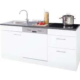 OPTIFIT Küchenzeile Mini 180 cm weiß