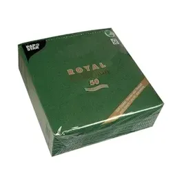 Papstar 50 Servietten "ROYAL Collection" 1/4-Falz 40 cm x 40 cm dunkelgrün