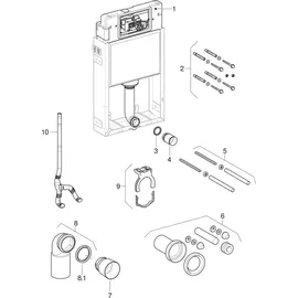 Geberit Kombifix Basic mit Delta UP-Spülkasten 12cm