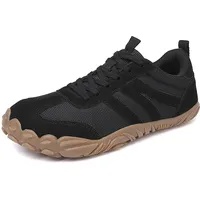 ZEPYFXIT Barfuss Schuhe Damen Herren Leichte Barfußschuhe Bequeme Barfussschuhe Breite Zehenbox Minimalistische Atmungsaktive Traillaufschuhe,Schwarz,40 EU - 40 EU
