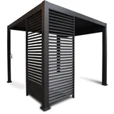 Green Spirit Pergola-Seitenwand, Anthrazit, Kunststoff, 113.3x238.25x6 cm, Sonnen- & Sichtschutz, Pavillons & Pergolas, Pergolas