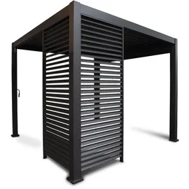 Green Spirit Pergola-Seitenwand, Anthrazit, Kunststoff, 113.3x238.25x6 cm, Sonnen- & Sichtschutz, Pavillons & Pergolas, Pergolas