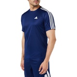 adidas Base 3S T T-Shirt Herren Dark Blue/White Größe M