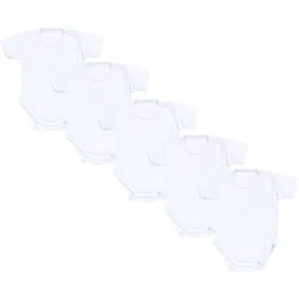 TupTam Kurzarmbody TUPTAM "Wickelbody Unisex Baby Kurzarm Wickelbody 5er Pack", Jungen, Gr. 74, N-Gr, weiß, Obermaterial: 100% Baumwolle CO., Bodys