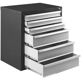 Proregal Kobra Schubladenschrank 75 x 70 x 43,5 cm Anthrazitgrau/Lichtgrau