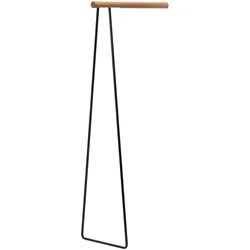 Lind DNA - Clothes Rack Wall Garderobenständer, Stahl schwarz / Eiche Natur