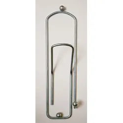 DanDiBo Designer Kleiderhaken "Büroklammer" Chrome 32 cm Garderobe Wandhaken aus Metall